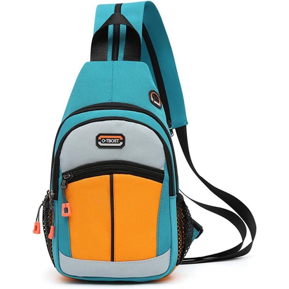 Teal and Orange Crossbody Bag